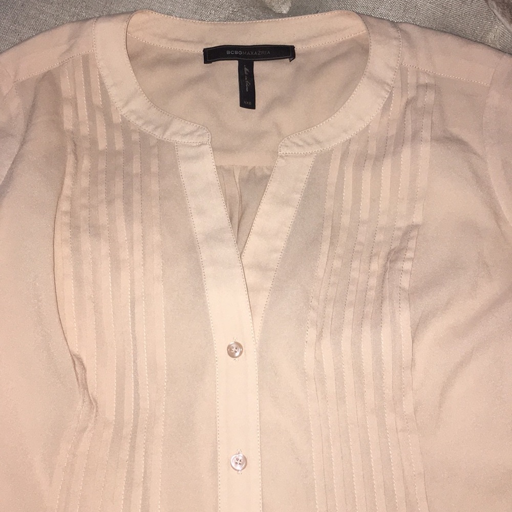 Bcbg Maxazria Sheer Button Down Blouse - image 1